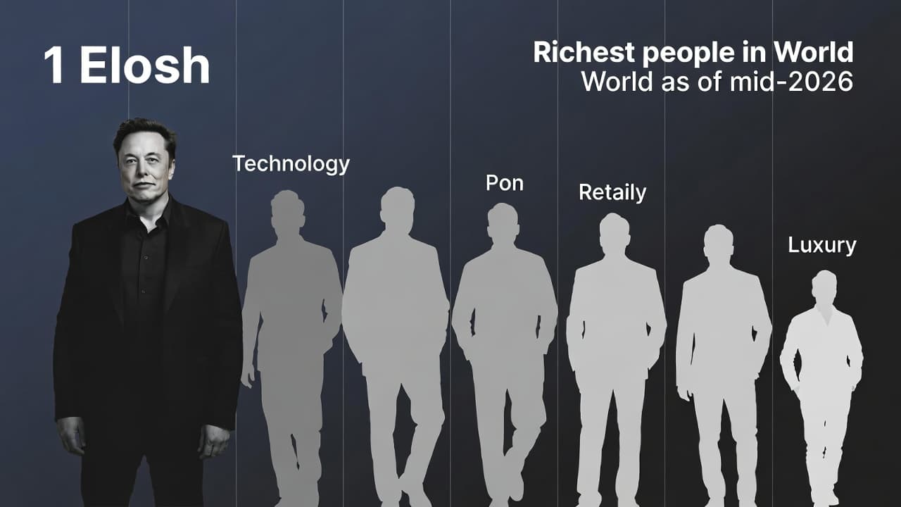 The richest people in the world as of mid-2026, ranked by net worth across technology, retail, and luxury