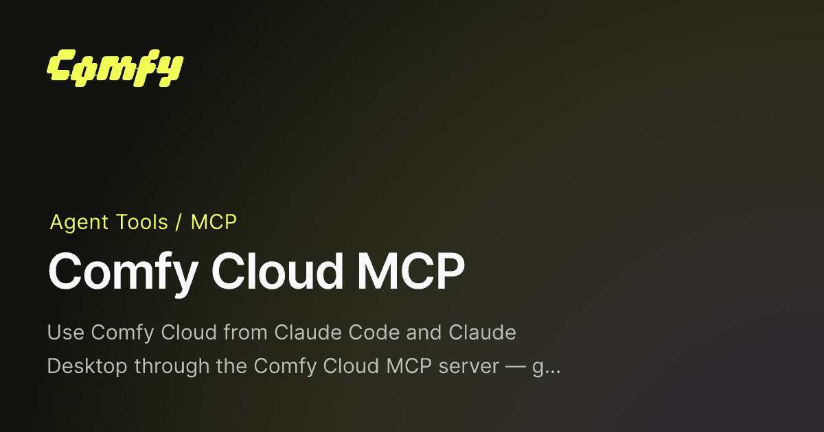 Comfy MCP turns agents into artists