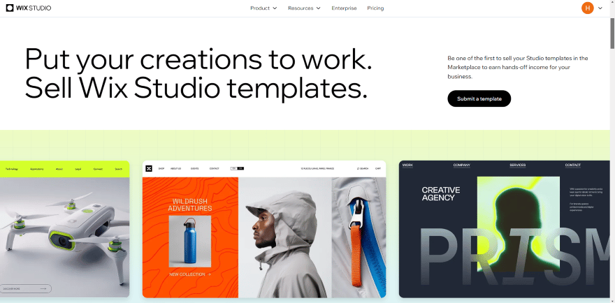 Wix-Open-Studio-Selling-Templates