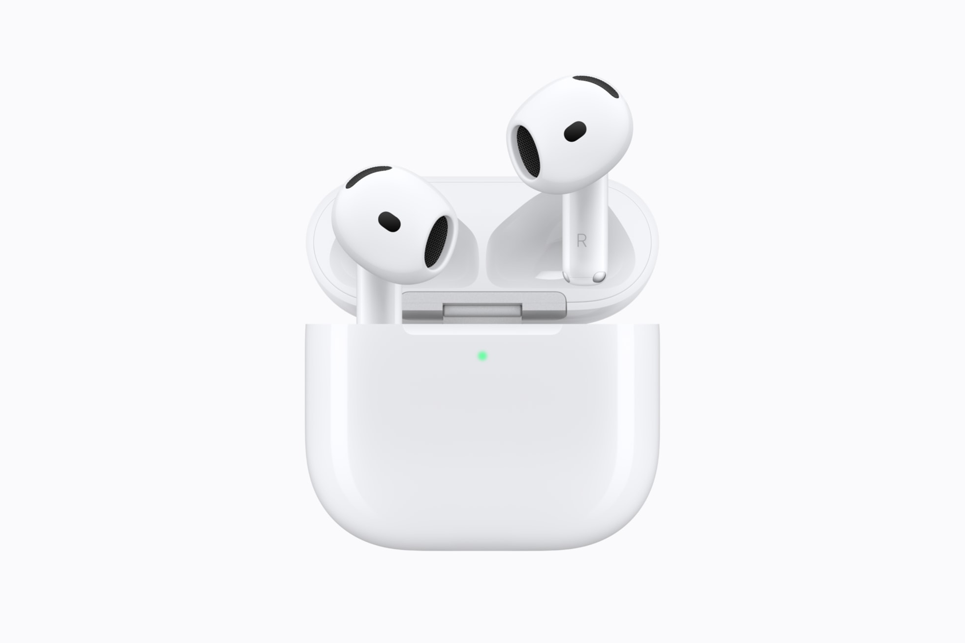 Apple AirPods 5 shown with their charging case, Apple's open-ear design that now adds active noise cancellation