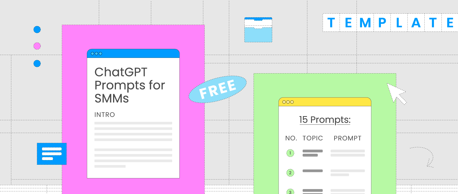 A reusable ChatGPT prompt template laid out as a numbered topic-and-prompt table